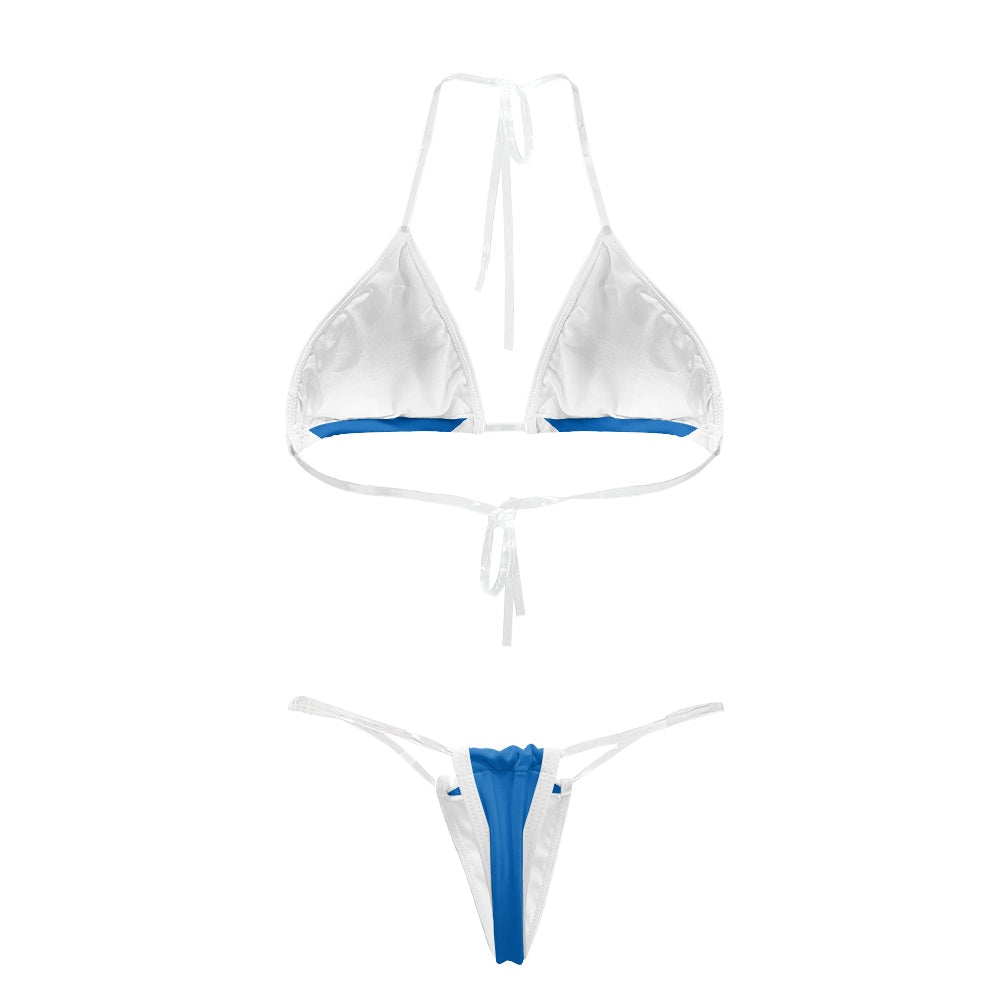 Scotland Flag Inspired Transparent String Thong Bikini