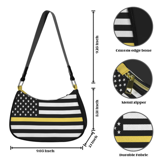 Thin Gold Line Flag Inspired Women's Shoulder Bag