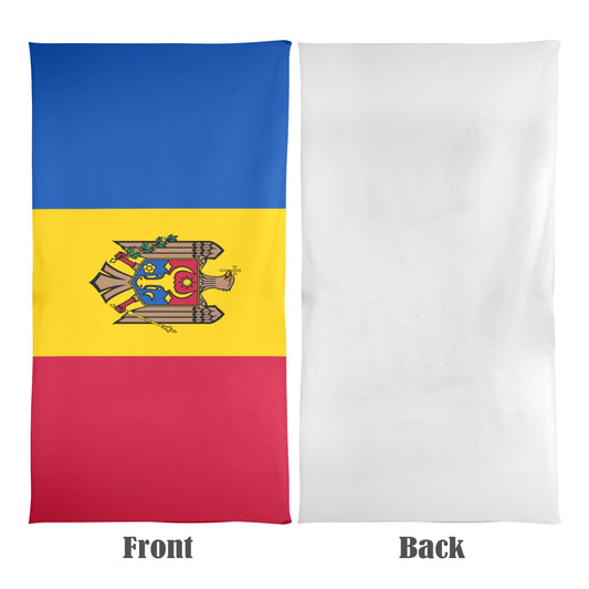 Moldova Flag Beach Towel 31"x71" (Made in USA)