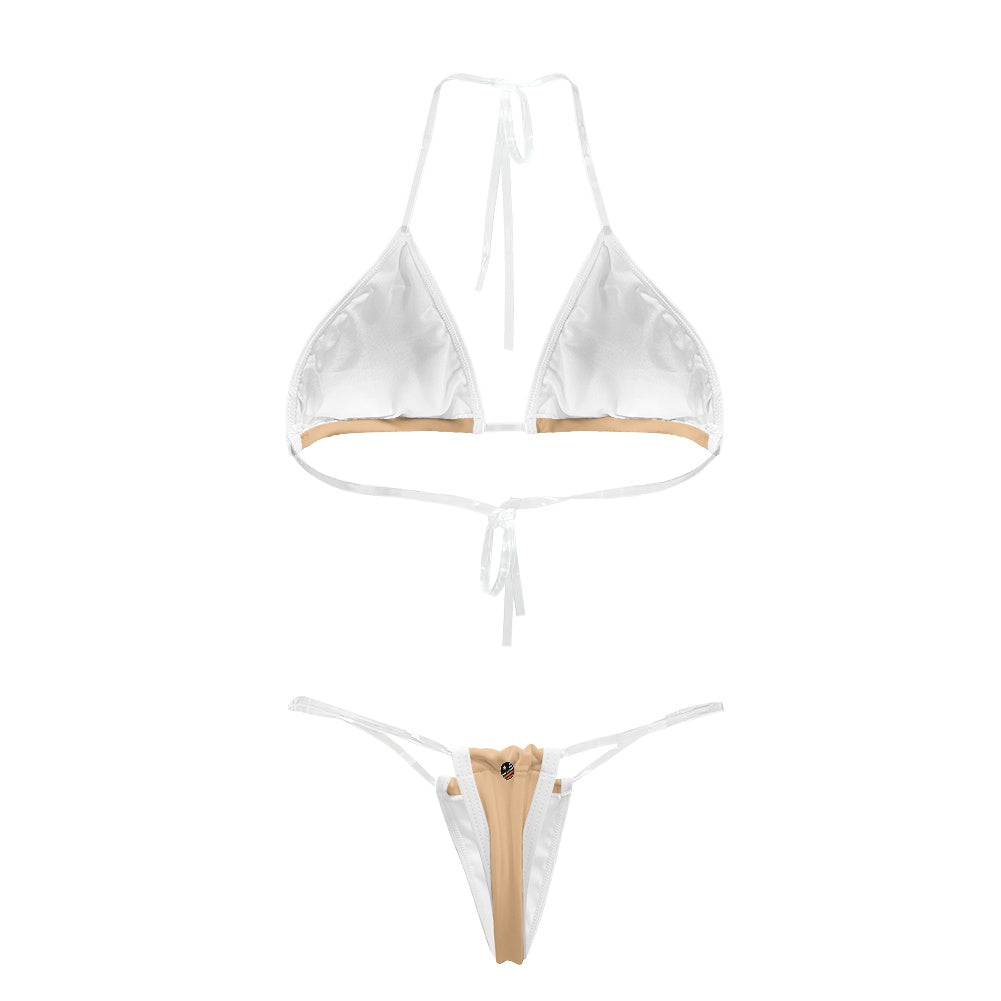 New Jersey Flag Inspired Transparent String Thong Bikini