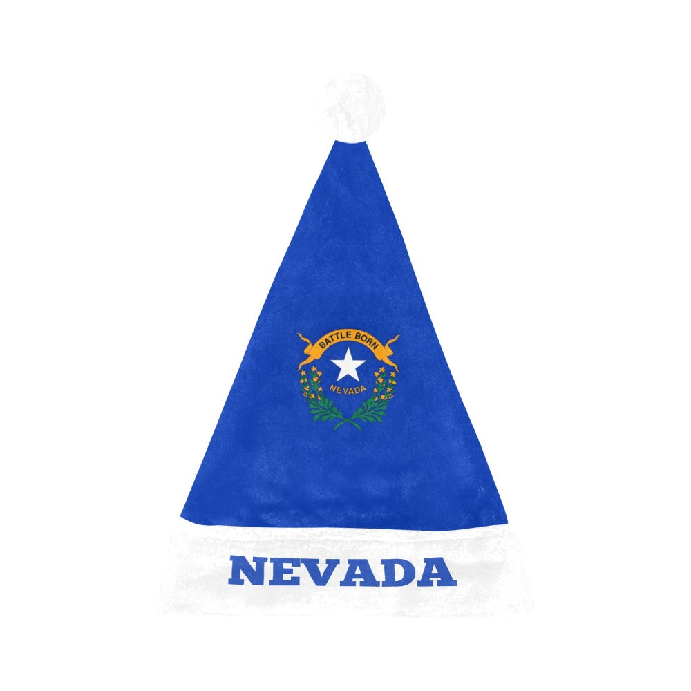 Nevada Flag Christmas Santa Hat