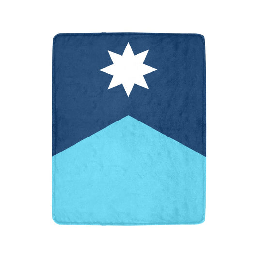 Blue and light blue flag design with white star. Luv My Flag.