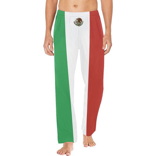 Mexico Flag Inspired Men’s Pajama Trousers with Pockets (Made in the USA)
