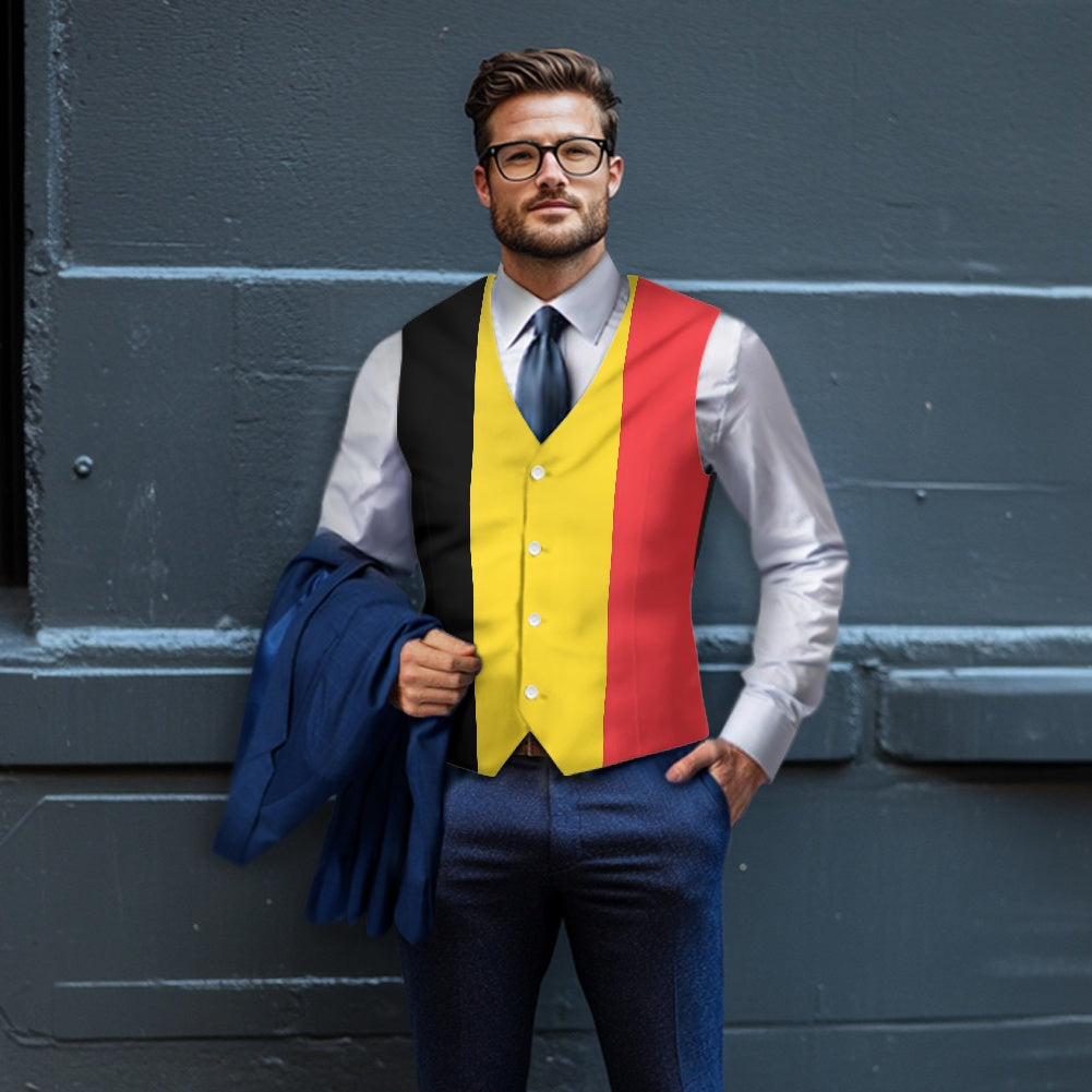 Belgiium Flag Suit vest jacket