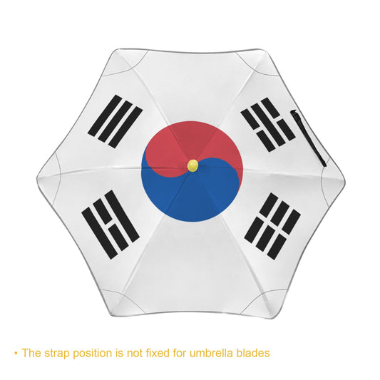 South Korea Flag Inspired Kids Safe Round Corner Umbrella