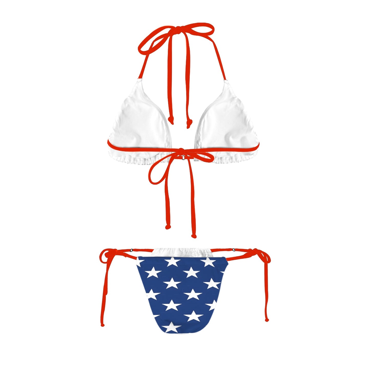 American Flag Stars 7996x7004 Women's Halter String Bikini Set - Luv My Flag