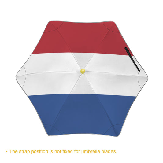 Netherlands Flag Inspired Kids Safe Round Corner Umbrella