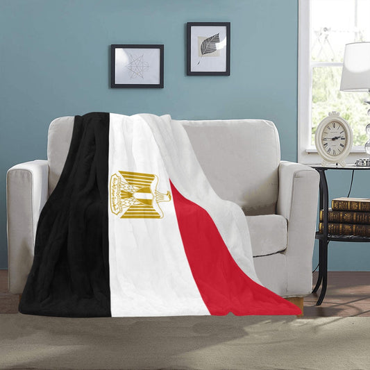 Cozy throw with Egyptian flag by Luv My Flag.