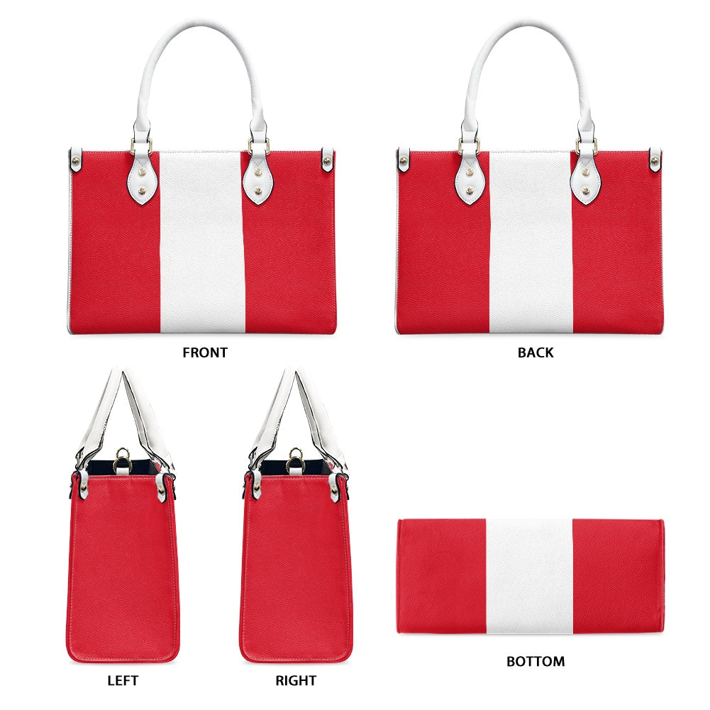 Peru Flag Bag With Chic Allure – PU Leather Purse That Feels So Pure - Luv My Flag