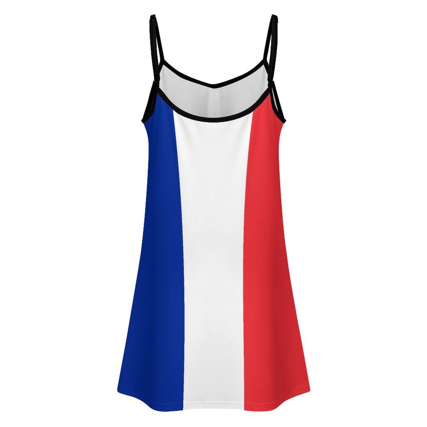 France Flag Inspired Lace Trim Camisole Nightgown