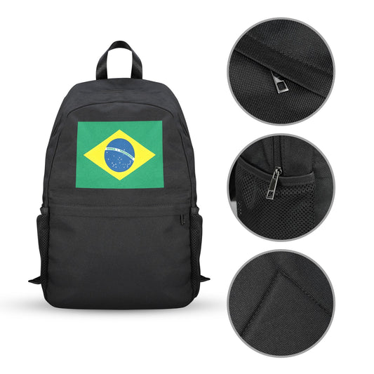 Brazil Flag Inspired Casual Backpack Printed in the USA