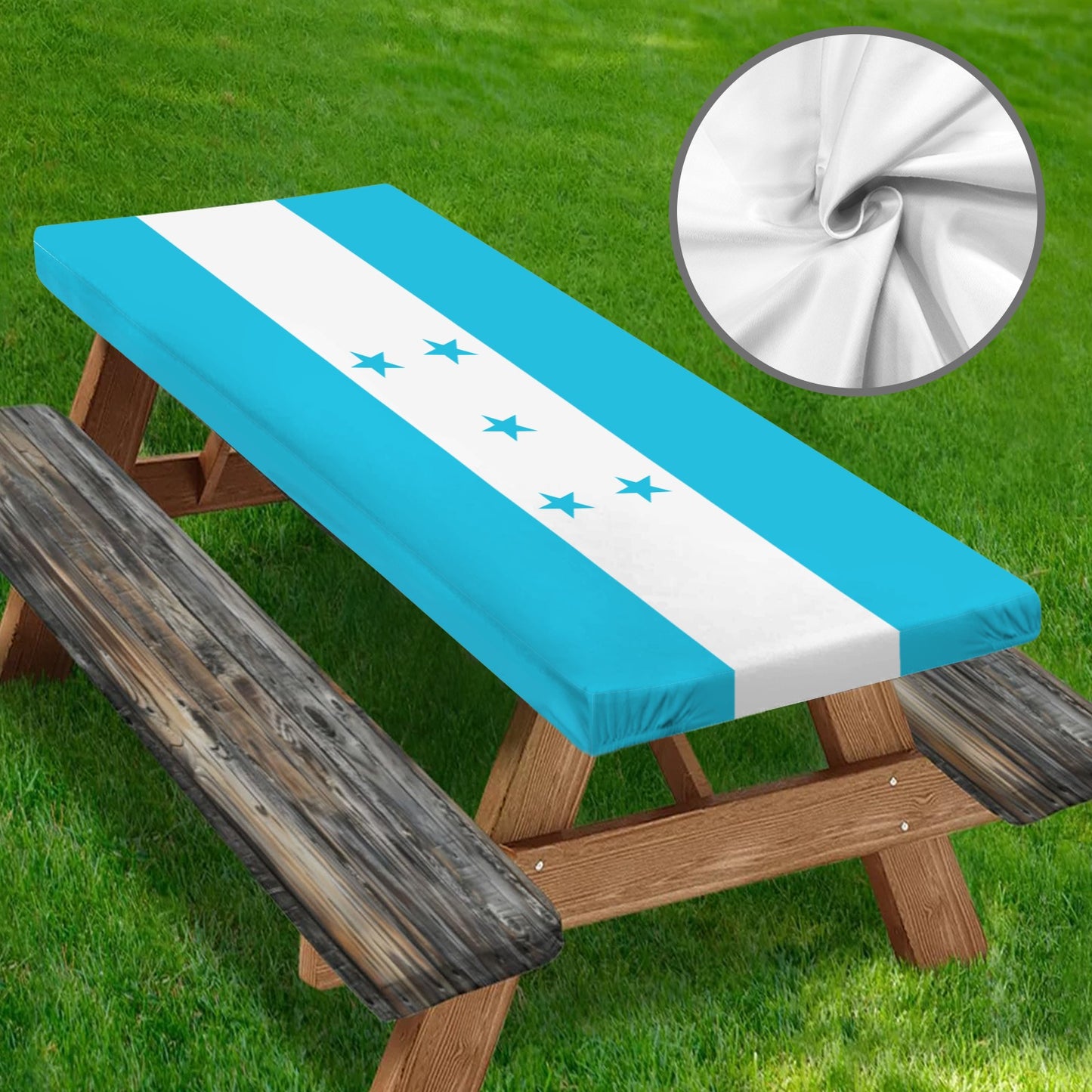 Honduras Flag Picnic Table Cover (72" x 30") (Made in the USA)