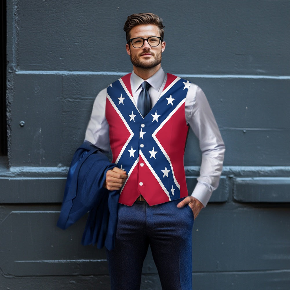 Confederate Battle Flag Suit vest jacket