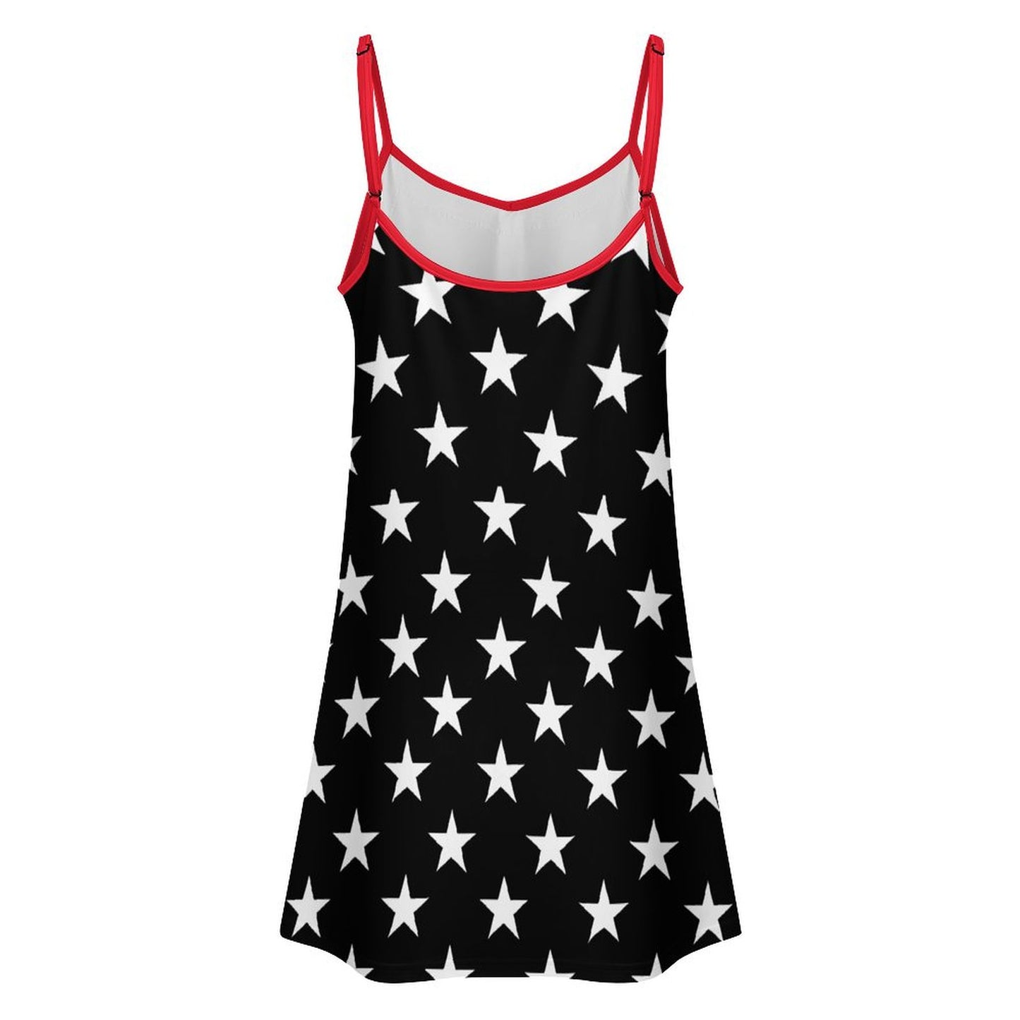 Thin Red Line Flag Inspired Lace Trim Camisole Nightgown