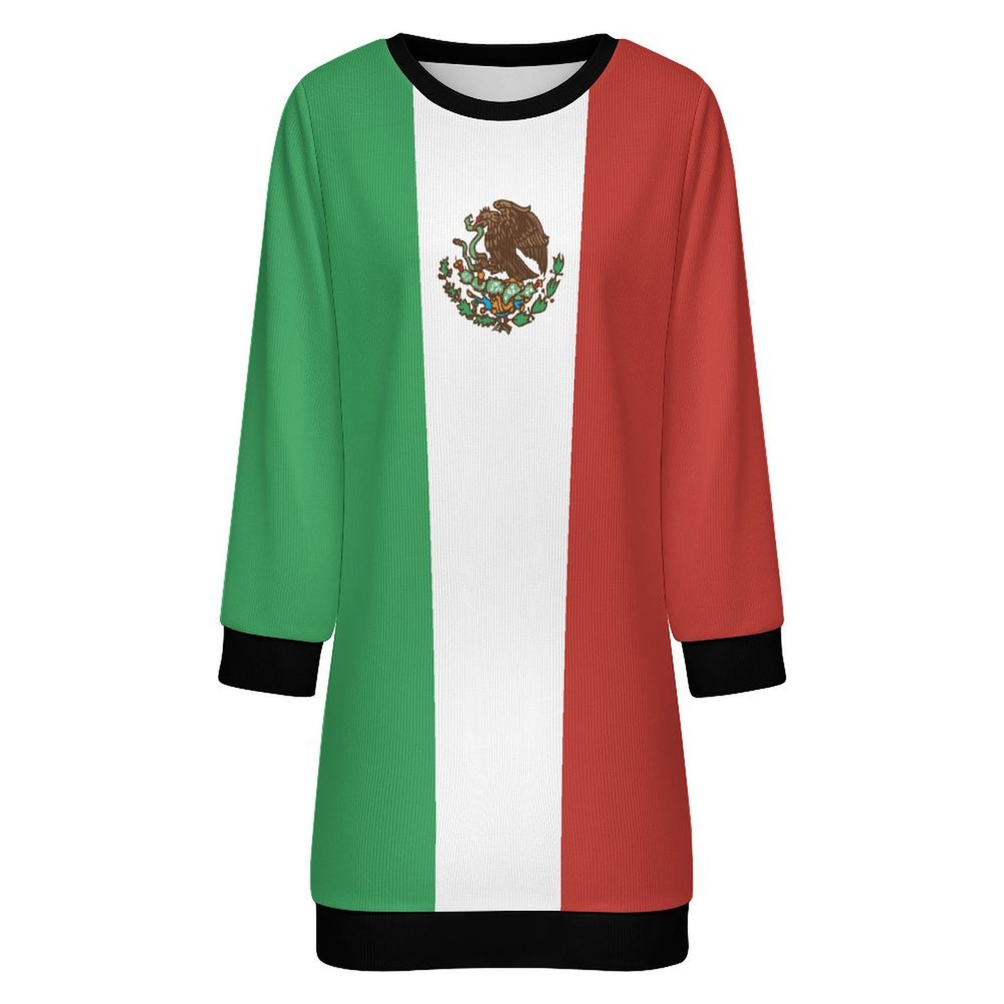 Mexico Flag Inspired Sweater Dress