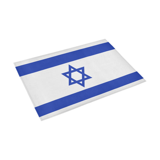 Israel Flag Inspired Doormat 30" x 18" (Sponge Material)