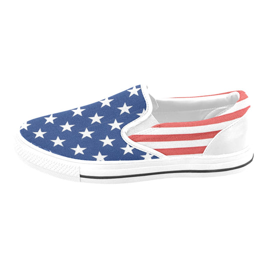 USA/American Flag Slip-on Canvas Kid's Shoes