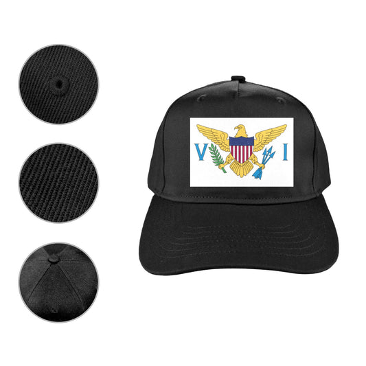 Virgin Islands (US) Flag Inspired Baseball Cap (Printed in the USA)
