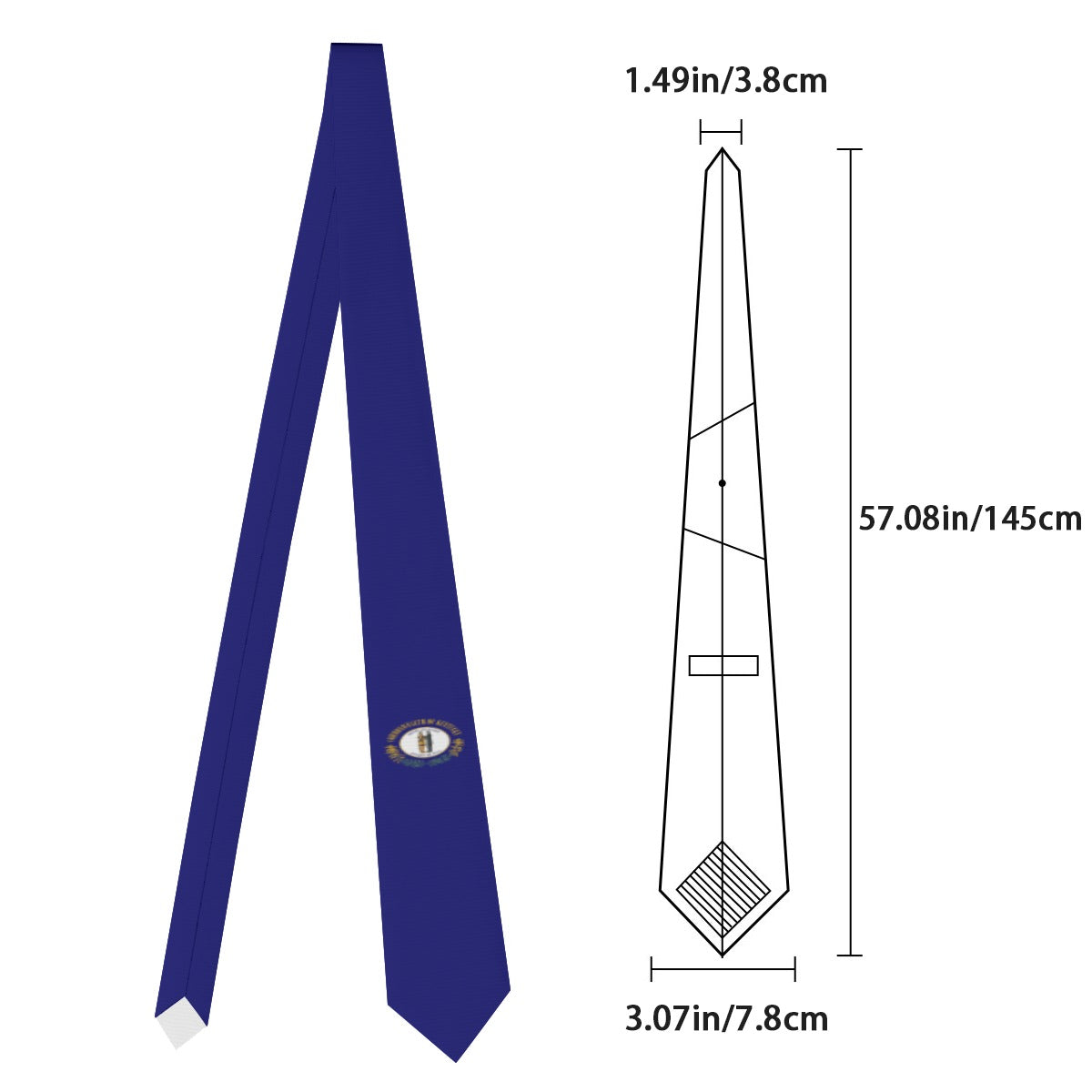Kentucky State Flag Inspired Necktie for Charismatic Formal Style