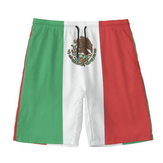 Luv My Flag shorts depicting the Mexico flag design.