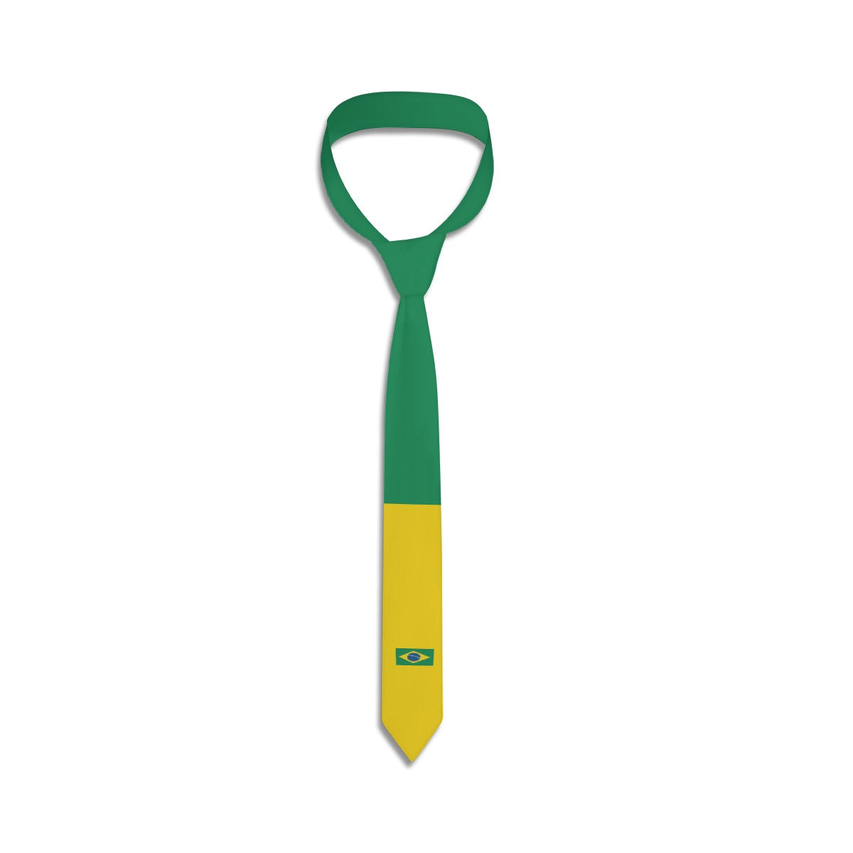 Brazil Flag Inspired Necktie for Charismatic Formal Style