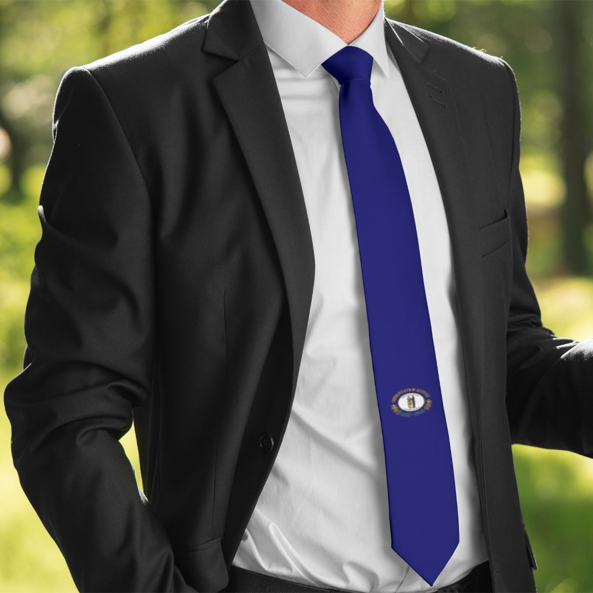 Kentucky State Flag Inspired Necktie for Charismatic Formal Style