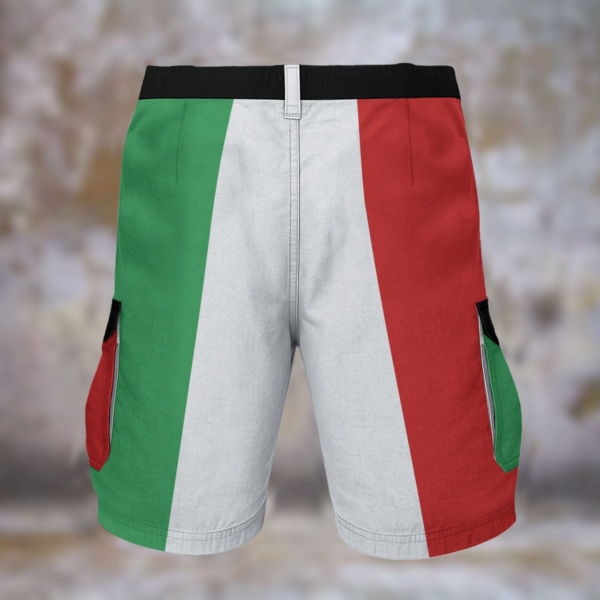 Mexico Flag Inspired Men’s Cargo Shorts (black trim)