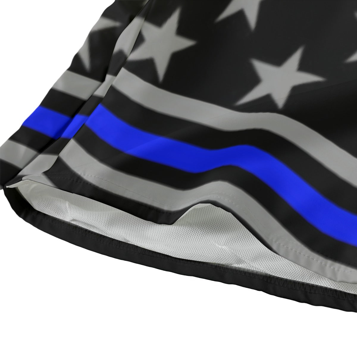 Black flag with blue stripe, stars. Brand: Luv My Flag.
