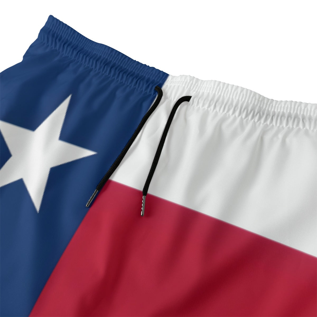 Luv My Flag shorts, Texas design with drawstring waistband.