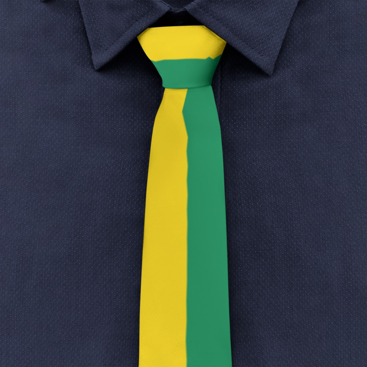 Brazil Flag Inspired Necktie for Charismatic Formal Style