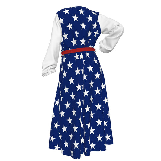 USA/American Flag Inspired Women’s Lace-up Chiffon Robe