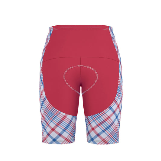 USA/American Flag Inspired Plaid Pattern Men’s Cycling Shorts