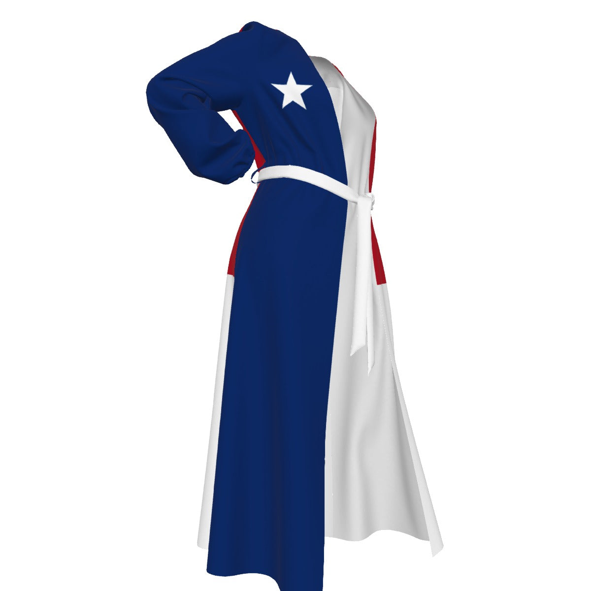 Texas Flag Inspired Women’s Lace-up Chiffon Robe