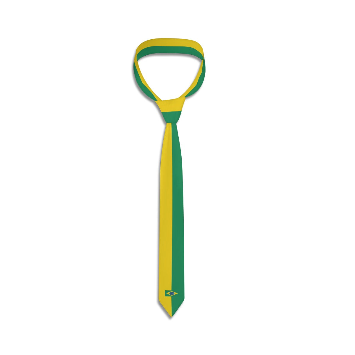 Brazil Flag Inspired Necktie for Charismatic Formal Style