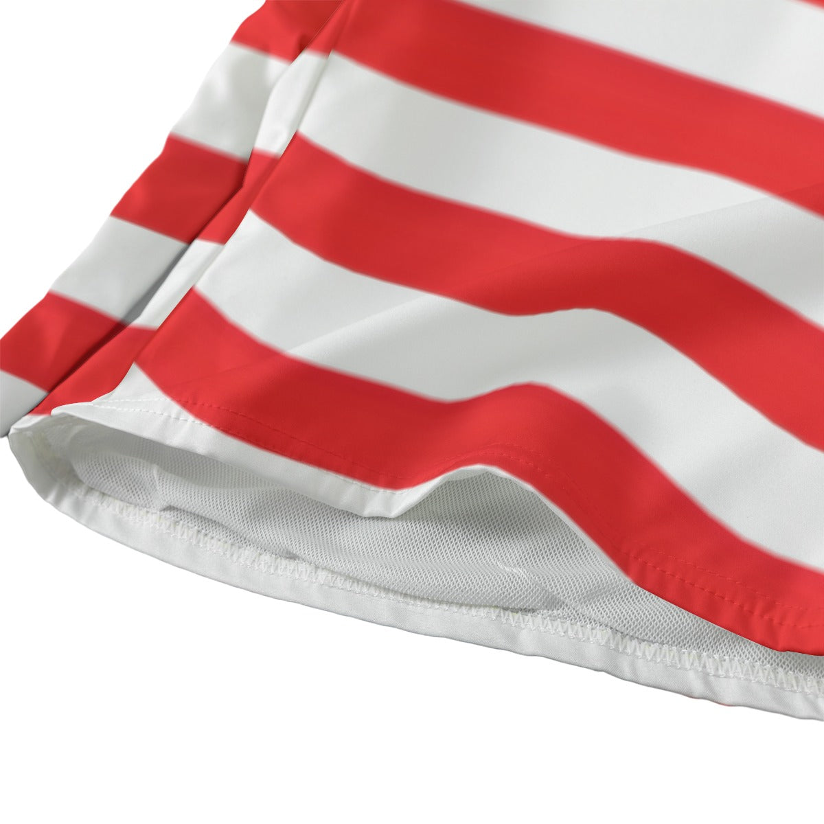 Red and white striped fabric from Luv My Flag.