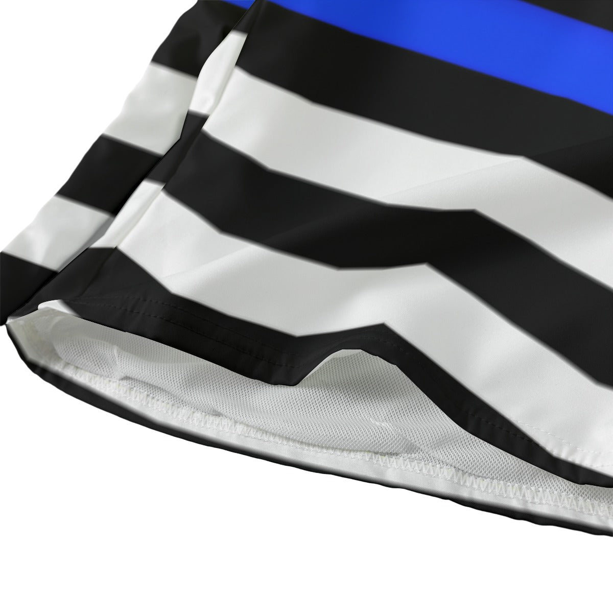 Black and white chevron pattern with blue stripe, Luv My Flag.