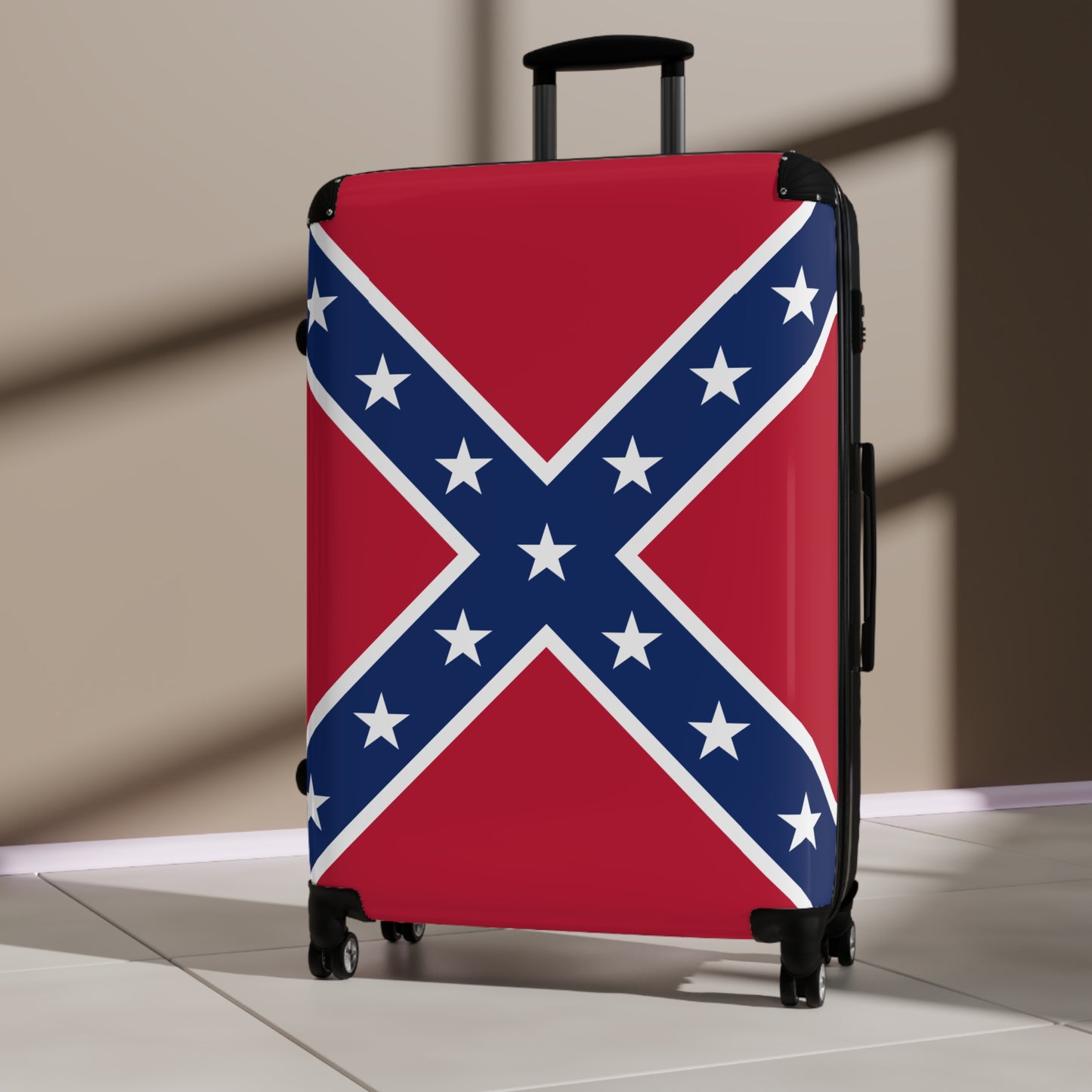 Confederate Battle Flag Inspired Suitcase
