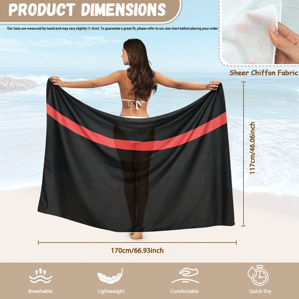 Thin Red Line Bikini Cover-Up Style-2