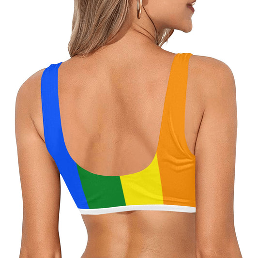 Rainbow Flag Inspired Sport Bikini Top
