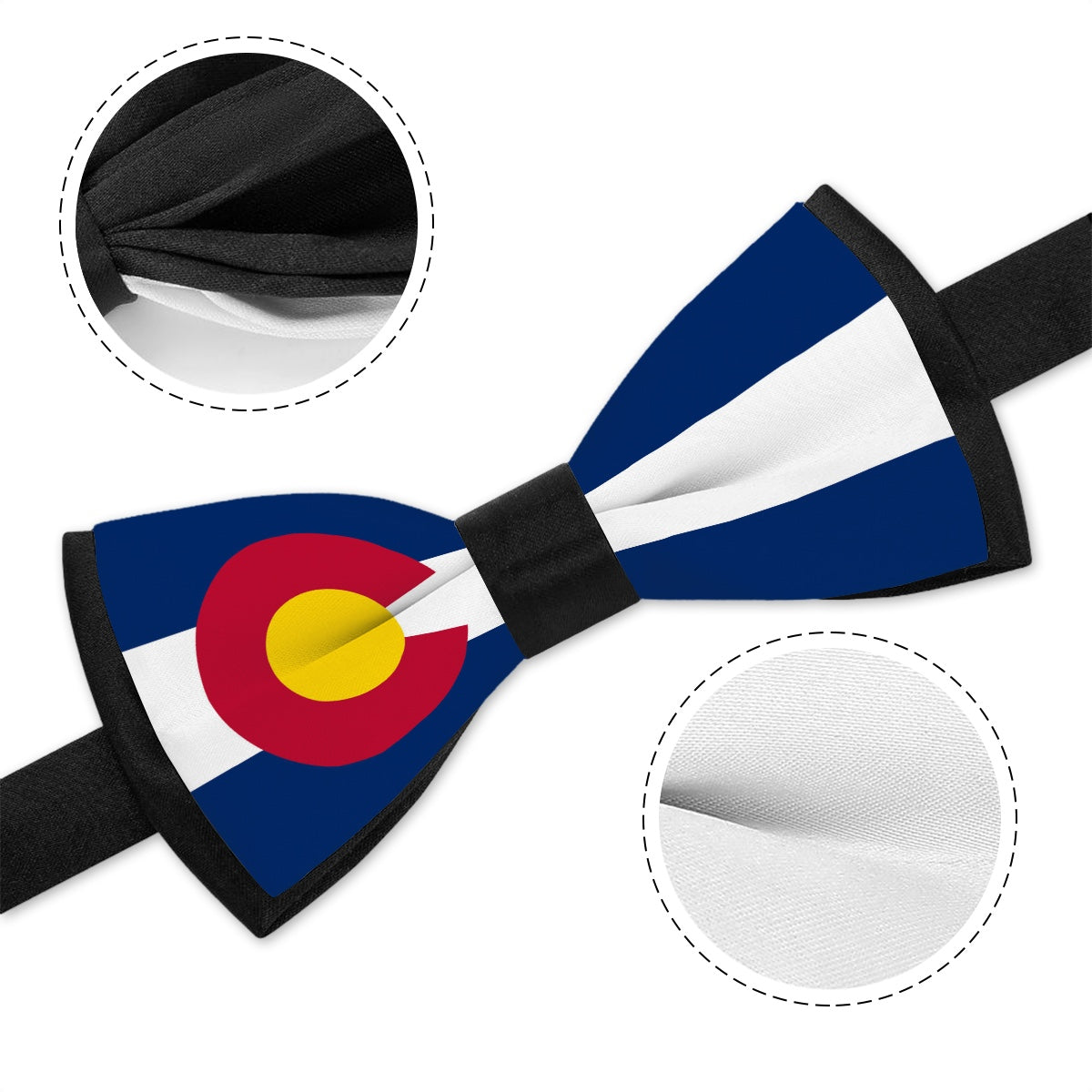 Colorado Flag Inspired Bow Tie – Look Sharp, Show your Columbian Pride