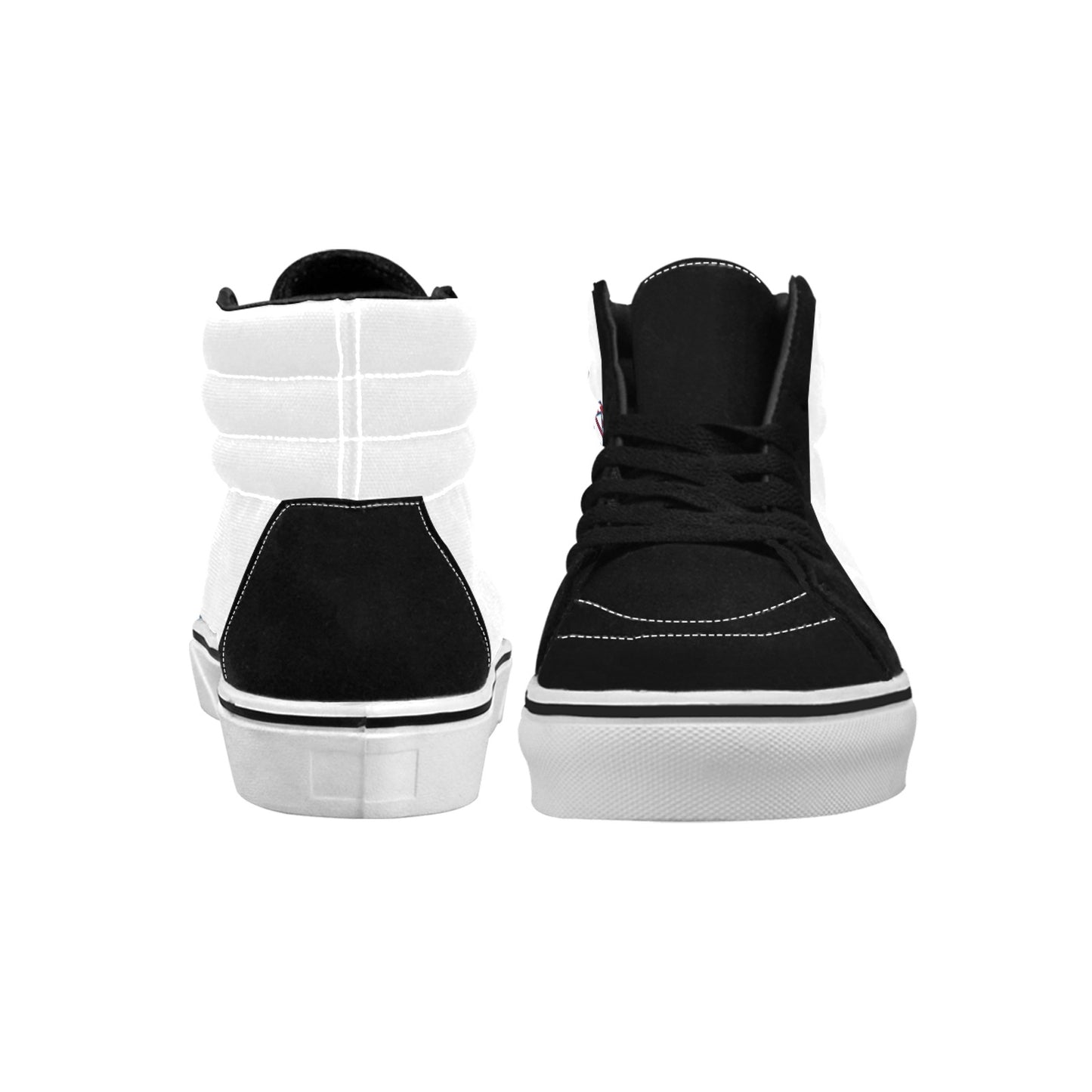 USA/American Flag Inspired (white) Men's High Top Canvas Shoes
