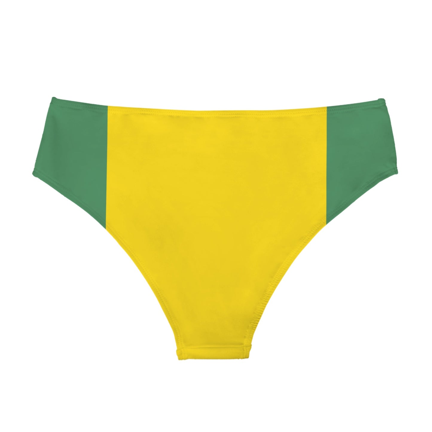 Brazil Flag Inspired High-Waisted Bikini Bottom