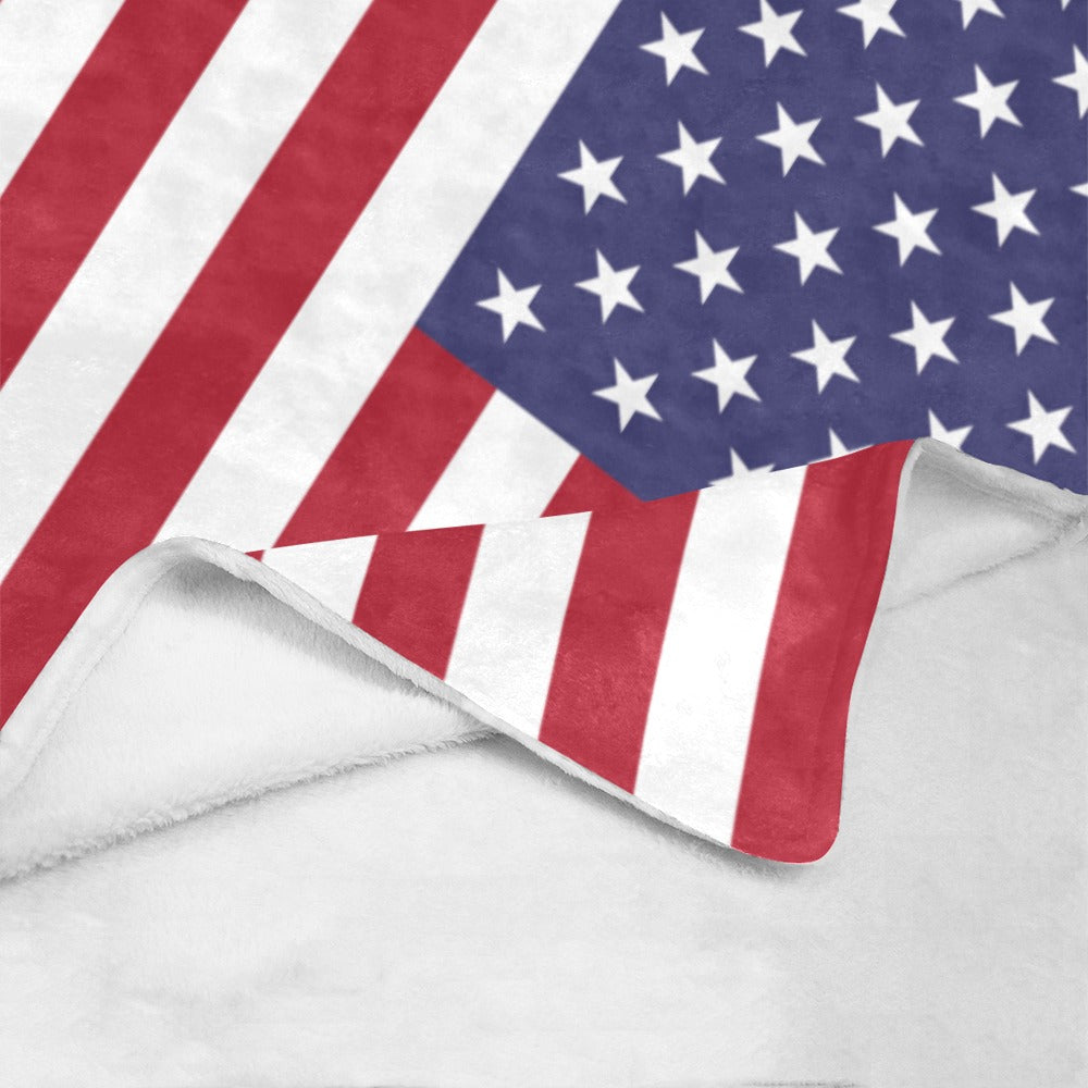 Patriotic blanket with American flag design by Luv My Flag.