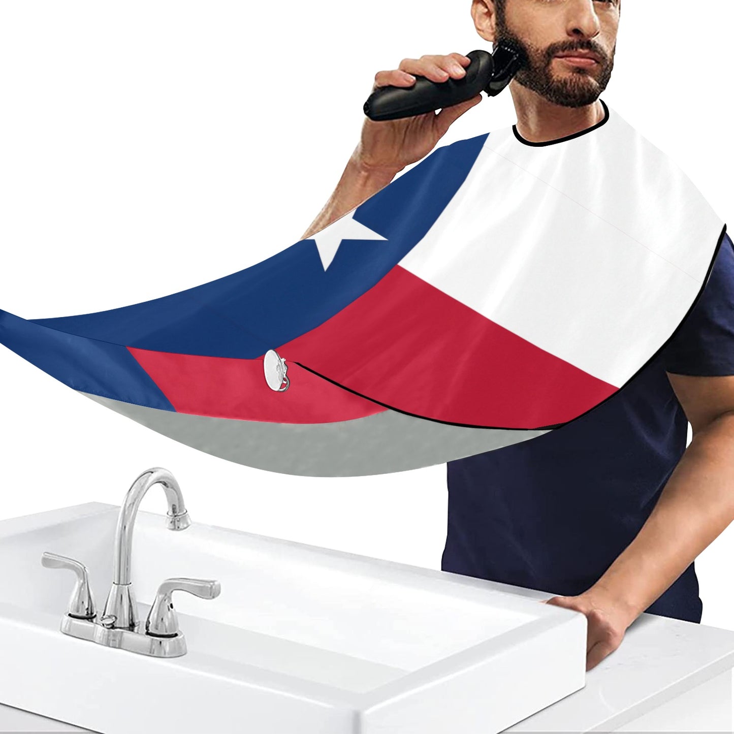 Texas Flag Beard Bib Apron for Men Shaving & Trimming