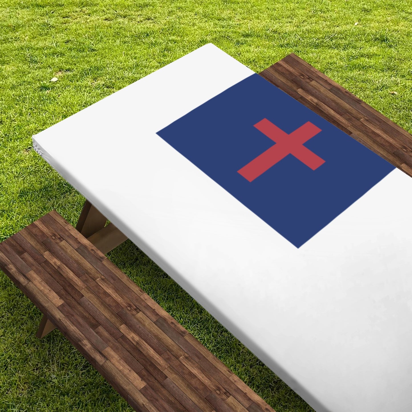 Christian Flag Picnic Table Cover (72" x 30") (Made in the USA)