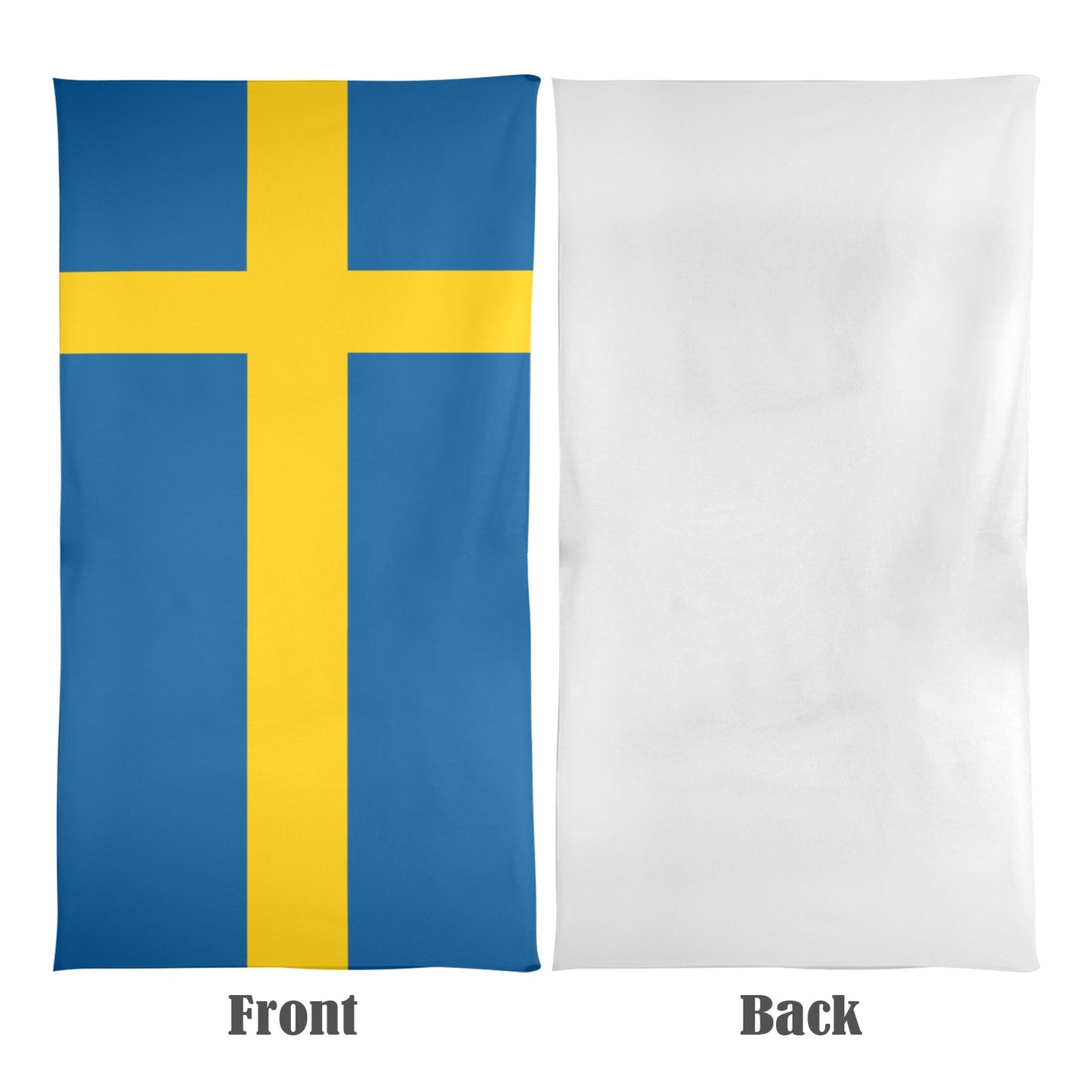 Sweden Flag Beach Towel 31"x71" (Made in USA)