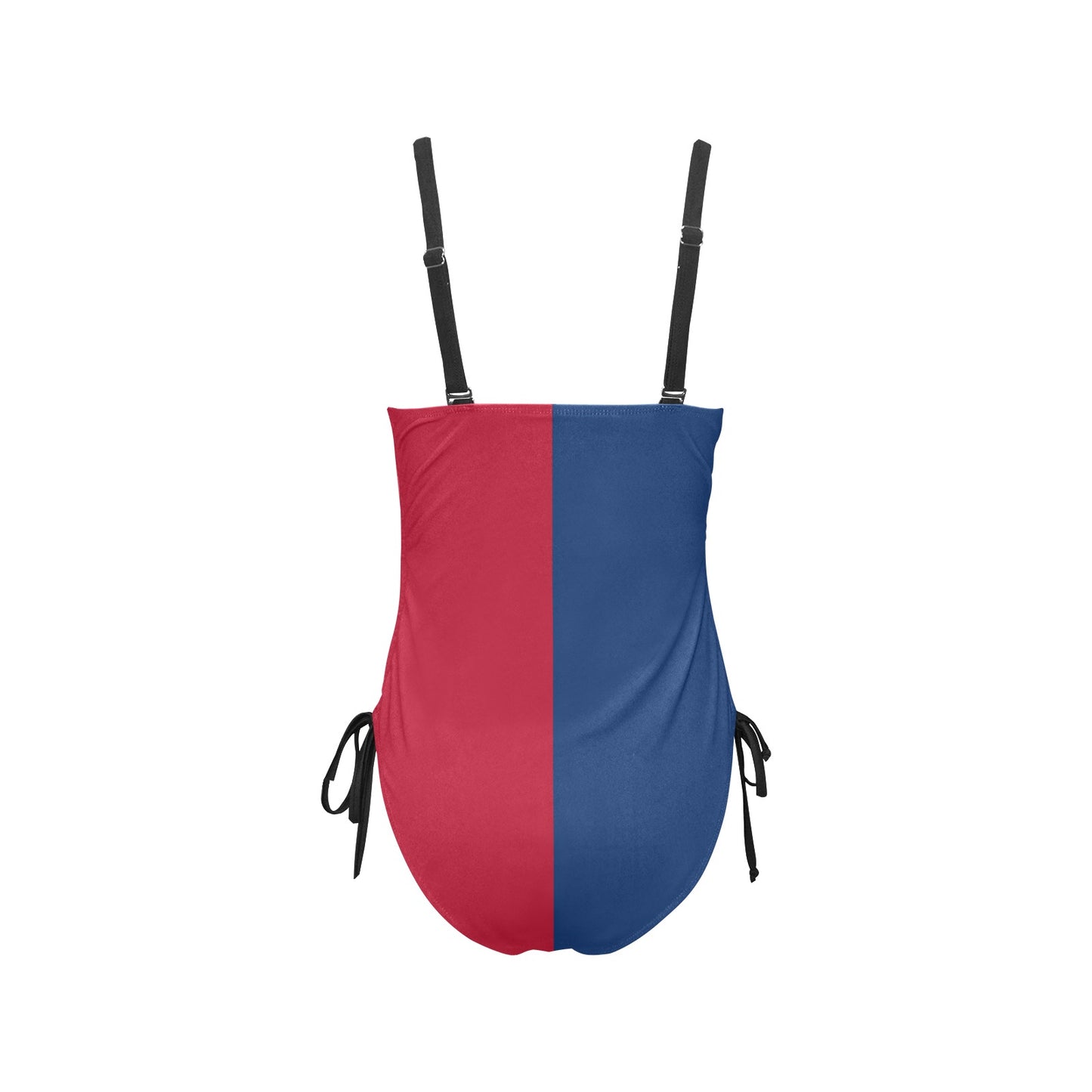 Texas Flag Inspired Drawstring Side One-Piece Swimsuit