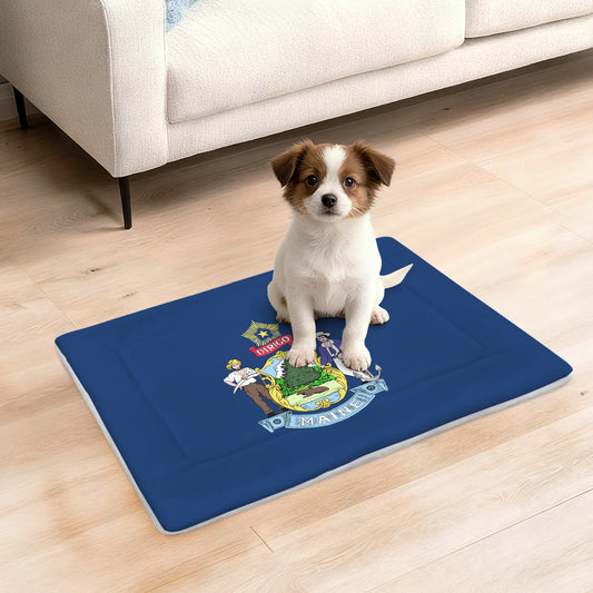Maine Flag Inspired Pet Mat 25x18inch (Made in the USA)