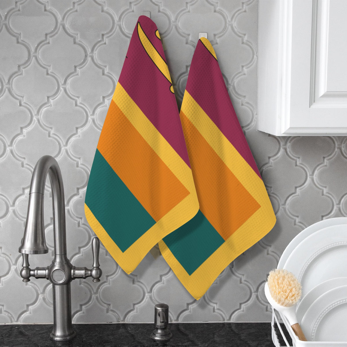 Sri Lanka Flag Inspired Kitchen Towel 40X60cm (Pack of 2) | Printed In the USA