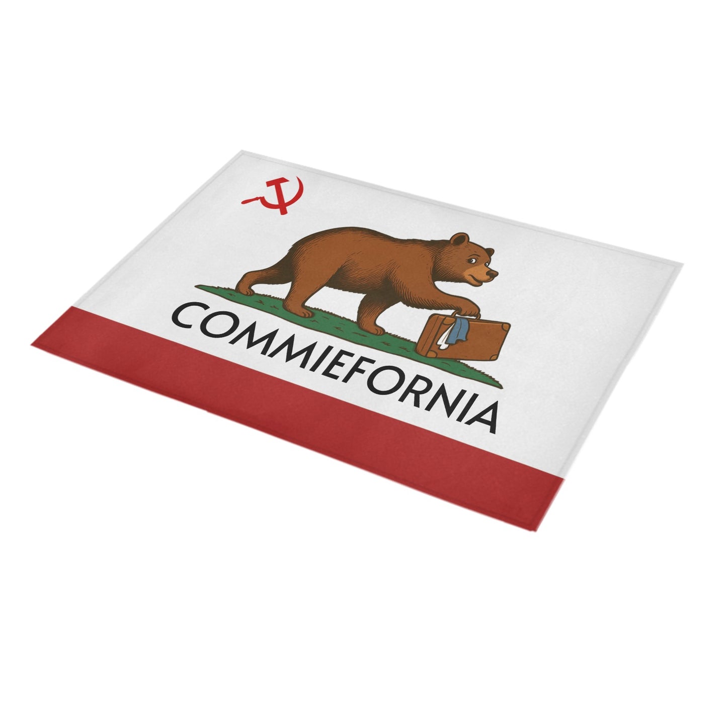 Commiefornia (California Flag Inspired) Doormat 30" x 18" (Sponge Material)